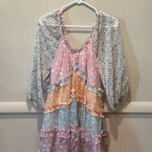 Floral Ruffle Maxi Dress